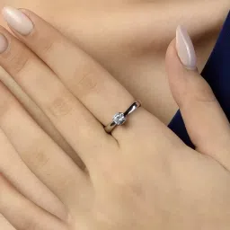 Premium Emma Solitaire Ring For Women & Girls Alloy Ring-image-7