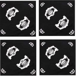 Bodytech SKULL Fancy Stylish Printed Hanker Chief (Bandana) For Men, Women, Boys & Girls ["Black"] Handkerchief-image-22