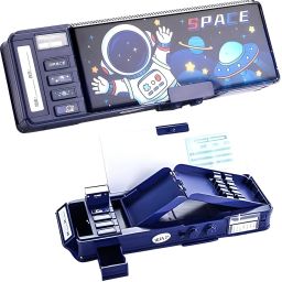 1 Kids Pen & Pencil Box-Suitcase Style Password Lock Pencil Case Art Plastic Pencil Box-16