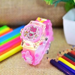 Unisex KidzGlo Cute Cartoon Characters Colorful Light Unbreakable Silicone Strap Analog Watch - For Boys & Girls C-LT-MLD-PK-image-95