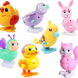3 Pcs Cute Jumping Bird Wind Up Toys Key Operated Colorful Bird Toys for Kids-7