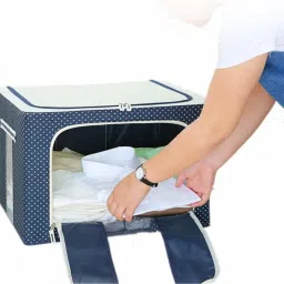 E Solutions WARDROBE ORGANISER/STORAGE BOX-372 (24LITERS) Poly-canvas Laundry Bag-image-78
