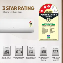 lg 2025 Model AI Convertible 6-in-1 Split 2 Ton 3 Star Split AI Dual Inverter with Faster Cooling and Energy Saving, 4 Way Air Swing, VIRAAT Mode and Diet Mode Plus AC- White image 5