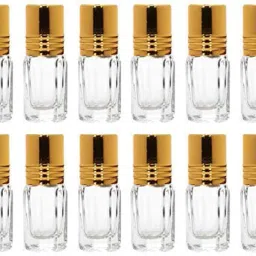 Attar 3ml Mini Glass Roll On Bottles with Royal Golden Cap 3 ml Bottle-image-10