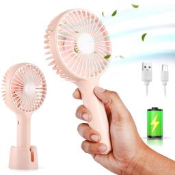 Refulgix Mini Portable Fan - Powerful Brushless Motor, Large Blades, 3-Speeds, Noise-Canceling Design, Detachable USB Fan-image-69