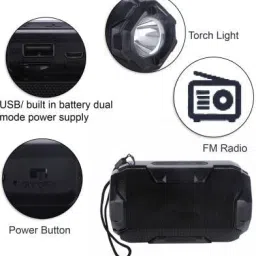 POZUB Portable Bluetooth Professional Speaker System with Torch LED Light Loudspeaker 10 W Bluetooth Speaker image 2