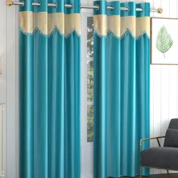 213 cm (7 ft) Polyester Room Darkening Door Curtain (Pack Of 2)-12