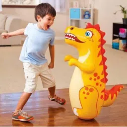 Playtime Dragon Shape 3-D Punching Hit Me Bag, Multi Color (Keep Water in Base) Inflatable HitMe Toys-14