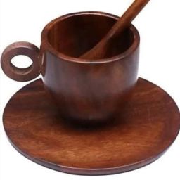 Pack of 1 Wooden Wooden Cup Plate-image-3