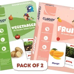 Fruits and Vegetables Double Sided Flash Cards for Kids 2 year & above-19