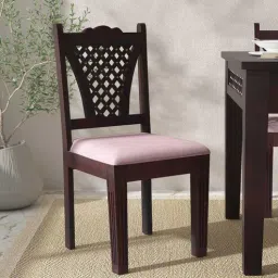 mudramark from pepperfry Inaaya Sheesham Wood Dining Chairs In Scratch Resistant Dark Mahogany Finish (Set Of 2)-picture-0