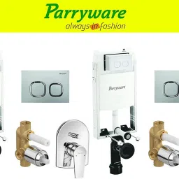 Half Frame Concealed Cistern, with divater body upper Praseo set of 2 pic 318 Dual Flush Tank-1