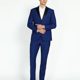 peter england Men 2 PC Suit Textured Suit-picture-35