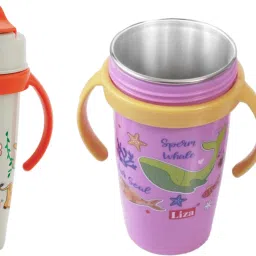 Snoozy Stainless Steel Sipper Water Bottle, BPA-Free Multi Cartoon Design-16
