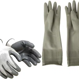 Rubber Hand Gloves for Dishwashing, Car Washing, Gardening, Chemical Handling S4 Golf Gloves-image-40