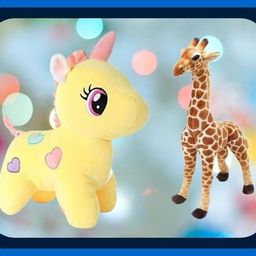 swarah collections Teddy-Giraffe With Unicorn Teddy Bear For Kids-1 - 35 cm-picture-9