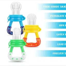 qpk 2pcs Fruit Nibbler withExtra Mesh, Soft Pacifier/Feeder, Teether For Baby Feeder Teether and Feeder image 5
