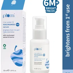 Plum Rice Water & 10% Niacinamide Face Serum |Brightens & Fades Blemishes |-0