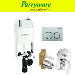 Half Frame Concealed Cistern, with divater body upper Praseo set of 1 pic 034 Dual Flush Tank-3