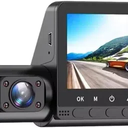Rhobos 3-Channel Dash Cam – Front, Rear & Inside View, On-Dashboard Camera Camcorder Camera-12
