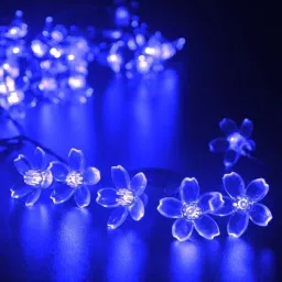 42 LEDs 12 m Blue Steady Flower Rice Lights-13