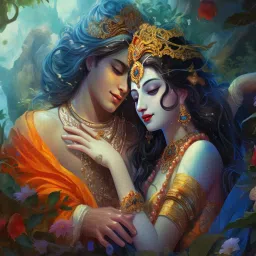 91 cm watercolor-painting-radha-krishna-hindu-god (Posters-36Inch X 24Inch) Self Adhesive Sticker-image-92
