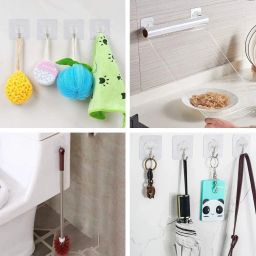 (Pack of 10) New ABS Hook Towel Hanger for Kitchen/Bathroom/Utensil PINX 10.134 Hook 1-image-4