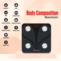 Powermax Fitness BAC-130 Bluetooth Body Fat Scale, BMI, Composition Analyser with SmartPhone App Weighing Scale image 4