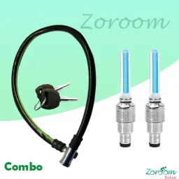 Combo 72 Anti-Theft Cycle Cable Lock & Tire Valve Light Bicycle Lock-19