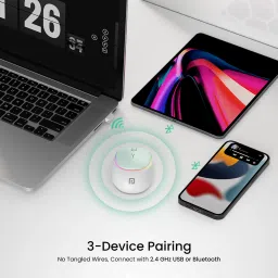 Portronics Toad IV Bluetooth mouse with 2.4 GHz Wireless, Rechargeable, Connect 3 Devices Wireless Optical Mousewith Bluetooth image 4