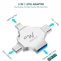 Wayona USB Type C, USB, Lightning, Micro USB OTG Adapter image 3