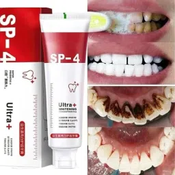 SP 4 Ultra Brightening Toothpaste, Advanced Whitening Formula (50gm) Teeth Whitening Liquid-picture-7