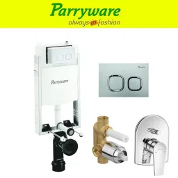 Half Frame Concealed Cistern, with divater body upper Praseo set of 1 pic 381 Dual Flush Tank-21