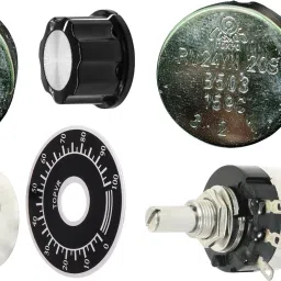 Two (2) sets of 50K B503 RV24YN20S Potentiometer with A-03 Knob & Dial plate Rotary Potentiometer-image-3