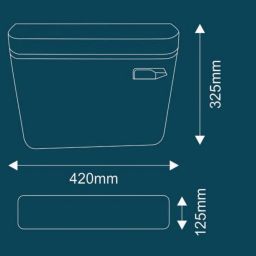 zooq Polypropylene Toilet Flush Tank/Side Handle Flush Tank With Internal Accessories Side Handle Flush Tank image 5