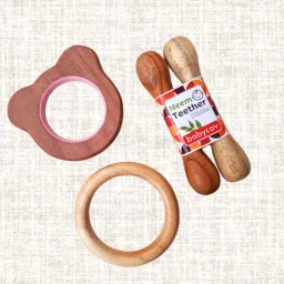 Herbal Neem Wood Teether for 3+ Months Baby-(Set of-4) Teether-picture-30