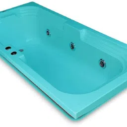 Sentosa 6 Feet Acrylic Rectangular Jacuzzi - Cyan Blue Free-standing Bathtub-image-27