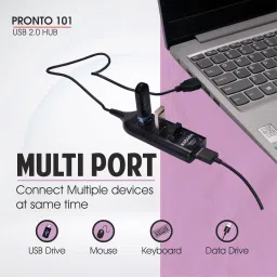 zebion K500 Wired Keyboard + Rocky wired Mouse + Pronto101 Usb hub Combo Set image 4
