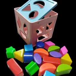 Pink Learning Toy with Colorful Shapes-picture-19