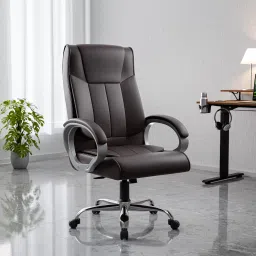 Kiev Orthopedic Office Chair | Ergonomic Design with Rocking Function Leatherette Office Adjustable Arm Chair-image-50