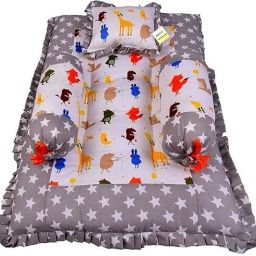 Cotton Infants New Born Baby Care Essential Bedding Set Combo Mosquito Net-picture-12