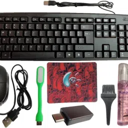 ANJO USB Keyboard-LED Mouse-Non Slip Mouse Pad-3in1 Cleaner-OTG C Type-LED Combo Set-14
