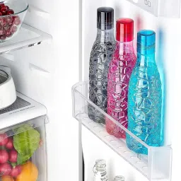 prayati Stylish crystal design fridge water bottle set for multipurpose use 1000 ml Bottle image 3