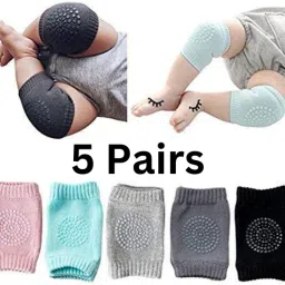 Knee Elbow Safety Protector Anti-Slip Protective Cushion for Kids Baby Knee Pads Multicolor, Black, Dark Grey, Green, Pink, Blue, (5 Pair) Baby Knee Pads-picture-11