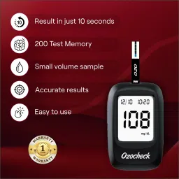 ozocheck Truesense Glucometer Fully Automatic Blood Sugar Testing Machine with 50 Strips, Glucometer image 5