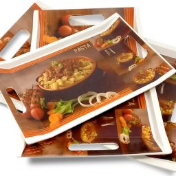 Melamine Serving Tray, Set of 3 (Small, Medium and Large Size) Villori Series Tray Tray-0