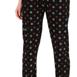 Women Printed Black Track Pants-image-54