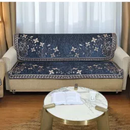 Jacquard, Chenille Floral 3+1+1 Seater Sofa Cover-image-98