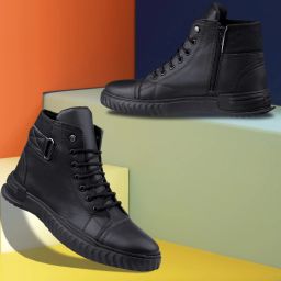 Men Black Casual Boots Boots For Men-image-61
