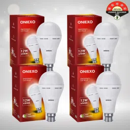 ONIEXO PACK OF 4 12W Bulb for Quick Power Cut Recovery Smart Bulb-image-4